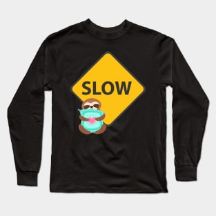 Sleeping Sloth Snuggling a Pillow Long Sleeve T-Shirt